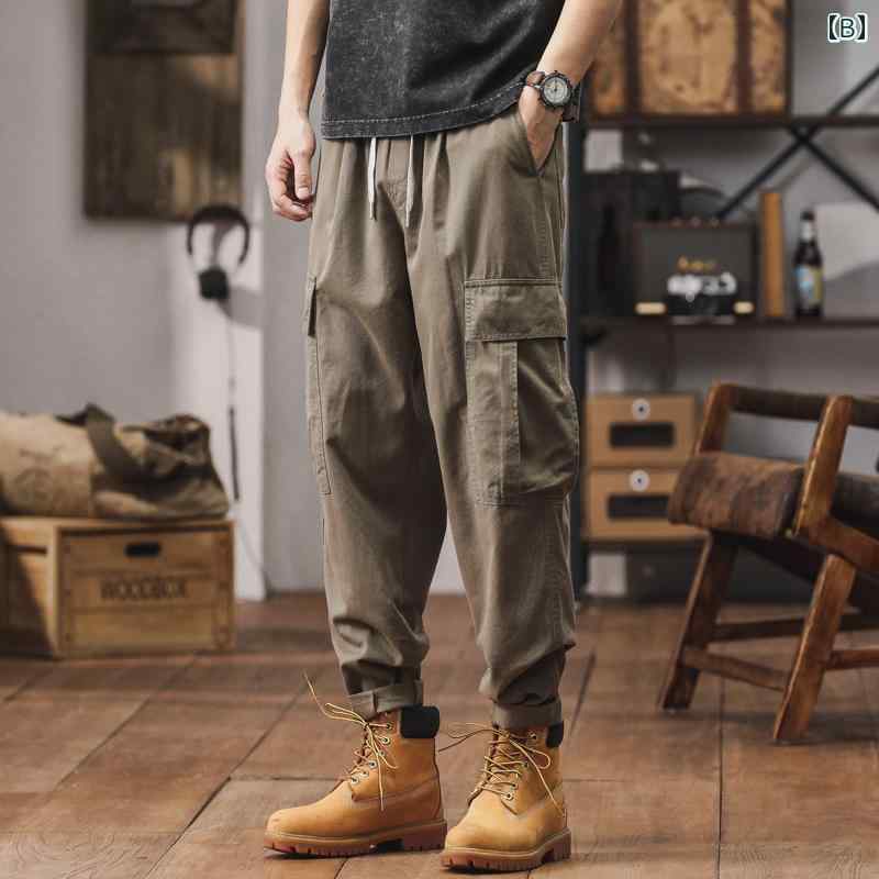 メンズ ファッション 服 オシャレ シンプル 大 かっこいい 大きいサイズ ストリート 紳士服 アメリカン ストレート カジュアル パンツ 夏 薄手 テンセル
