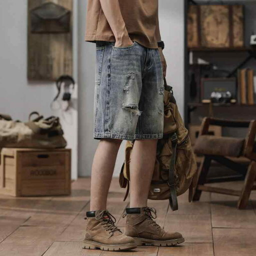 メンズ ファッション 服 オシャレ シンプル 大 かっこいい 大きいサイズ ストリート 紳士服 アメリカン レトロ カジュアル リップド デニム パンツ ストレート ウォッシュド 夏 薄手 ミドル丈 メンズ ファッション 服 オシャレ シンプル 大 かっこいい 大きいサイズ ストリート 紳士服 アメリカン レトロ カジュアル リップド デニム パンツ ストレート ウォッシュド 夏 薄手 ミドル丈