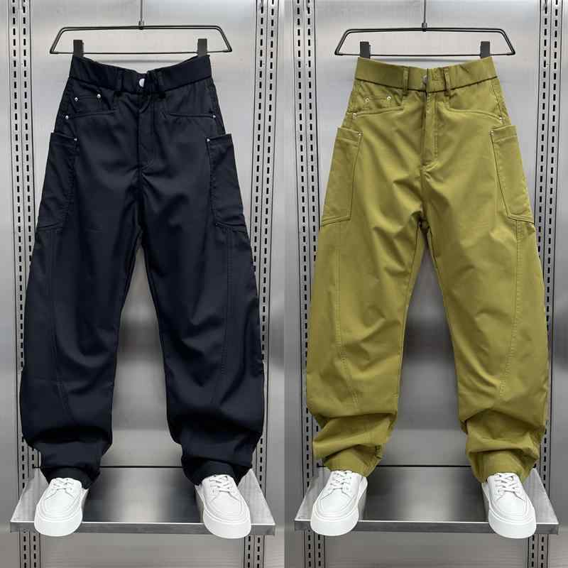 メンズ ファッション 服 オシャレ シンプル 大 かっこいい 大きいサイズ ストリート 紳士服 秋 パンツ 韓国 スタイル ストレート マルチ ポケット 無地(4)