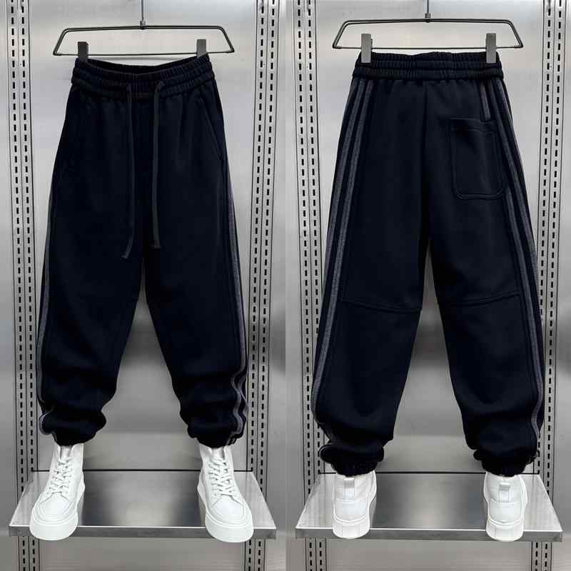 Pants - メンズ ファッション 服 オシャレ シンプル 大 かっこいい 大きいサイズ ストリート 紳士服 ストライプ スポーツ パンツ カジュアル 韓国 スタイル 九分丈