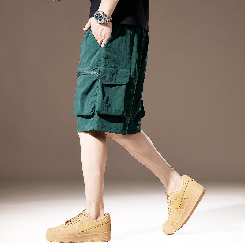 メンズ ファッション 服 オシャレ シンプル 大 かっこいい 大きいサイズ ストリート 紳士服 冷感 薄手 アウトドア アメリカン カーゴ パンツ 夏 ストレート 速乾 カジュアル 五分丈 パンツ