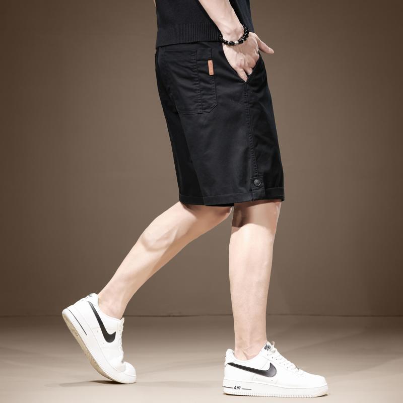 工装短裤 - メンズ ファッション 服 オシャレ シンプル 大人 かっこいい 大きいサイズ ストリート 紳士服 ハイエンド アメリカン カーゴ パンツ 夏 薄手 ストレート ハーフ パンツ ワイド レッグ 五分丈 カジュアル