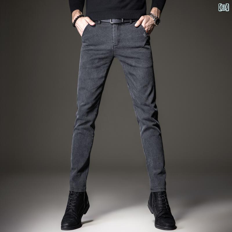 メンズ ファッション 服 オシャレ シンプル 大 かっこいい 大きいサイズ ストリート 紳士服 夏 薄手 ハイエンド パイナップル チェック柄 カジュアル パンツ スリムフィット ストレッチ 韓国 スタイル 黒