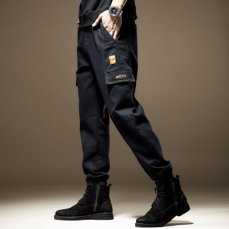 乐天商城 - メンズ ファッション 服 オシャレ シンプル 大人 かっこいい 大きいサイズ ストリート 紳士服 アメカジ ハイエンド ゆったり 夏 細身 レッグ タイ 黒 ロング パンツ