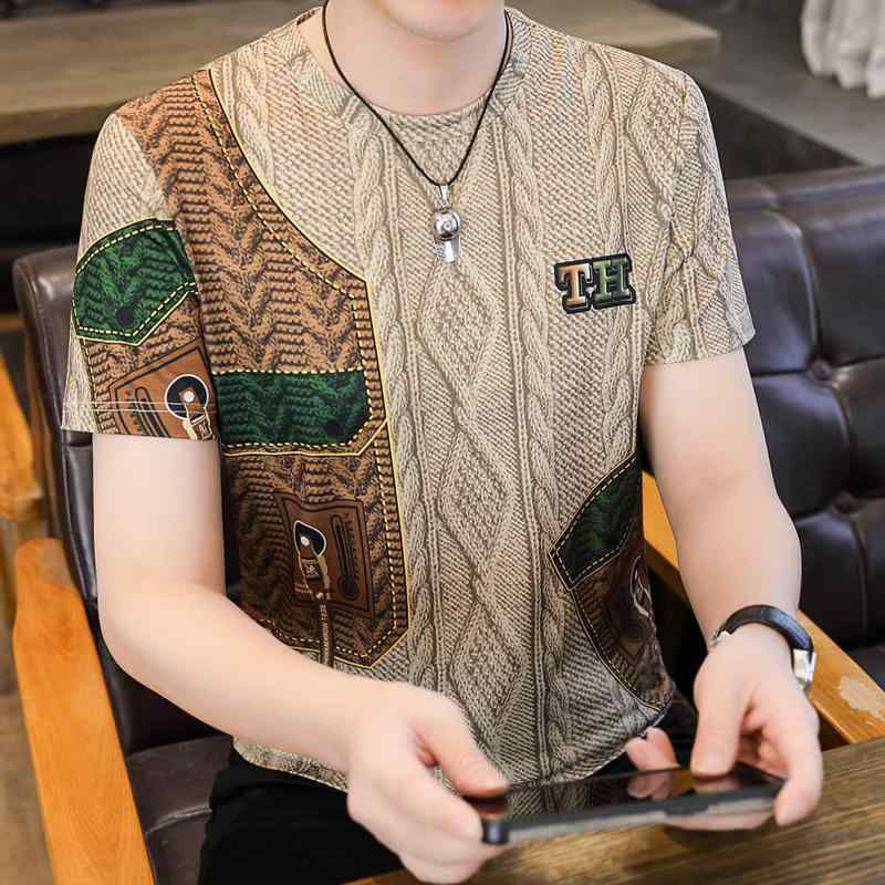 Collaboration - メンズ ファッション 服 オシャレ シンプル 大人 かっこいい 大きいサイズ ストリート 紳士服 夏 冷感 半袖 T シャツ 薄手 カジュアル 服