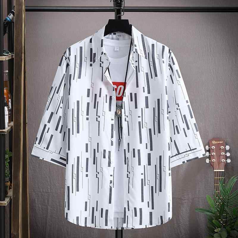 乐天商城 - メンズ ファッション 服 オシャレ シンプル 大人 かっこいい 大きいサイズ ストリート 紳士服 夏 冷感 シャツ 七分袖 五分袖 袖 シャツ 韓国 スタイル 薄手 半袖