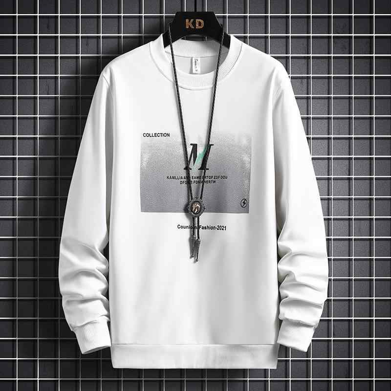 メンズ ファッション 服 オシャレ シンプル 大人 かっこいい 大きいサイズ ストリート 紳士服 長袖 ラウンドネック スウェット シャツ カジュアル インナー レイヤリング シャツ トップス 服