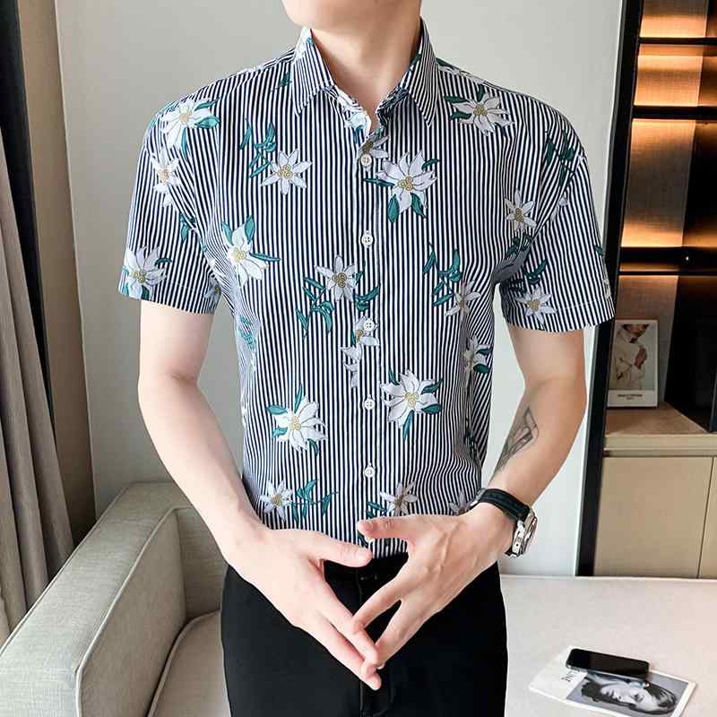 Rakuten - メンズ ファッション 服 オシャレ シンプル 大人 かっこいい 大きいサイズ ストリート 紳士服 夏 韓国 スタイル 薄手 カジュアル シャツ 半袖