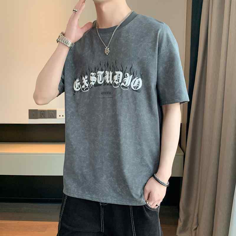 Rakuten - メンズ ファッション 服 オシャレ シンプル 大人 かっこいい 大きいサイズ ストリート 紳士服 夏 半袖 T シャツ 綿 韓国 スタイル ヘビー 冷感