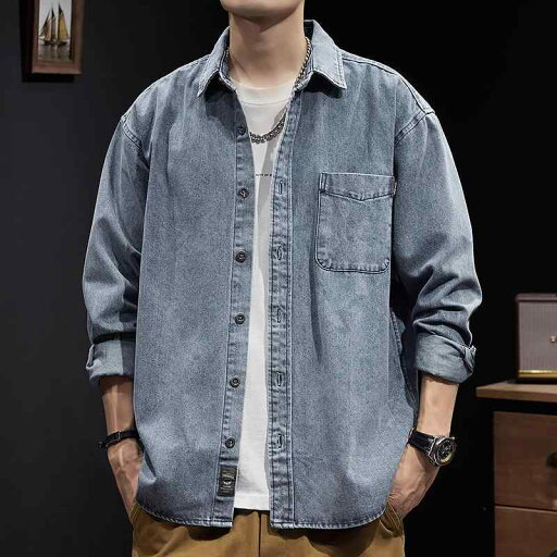 メンズ ファッション 服 オシャレ シンプル 大人 かっこいい 大きいサイズ ストリート 紳士服 デニム シャツ レトロ カジュアル ワークウェア ジャケット 春秋 アメリカン ブルー 長袖 シンプル メンズ ファッション 服 オシャレ シンプル 大人 かっこいい 大きいサイズ ストリート 紳士服 デニム シャツ レトロ カジュアル ワークウェア ジャケット 春秋 アメリカン ブルー 長袖 シンプル