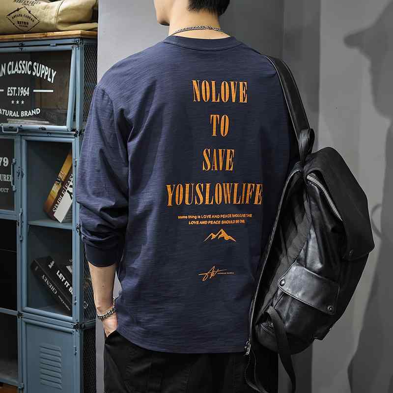メンズ ファッション 服 オシャレ シンプル 大人 かっこいい 大きいサイズ ストリート 紳士服 綿 長袖 T シャツ レトロ プリント 秋 スウェット シャツ