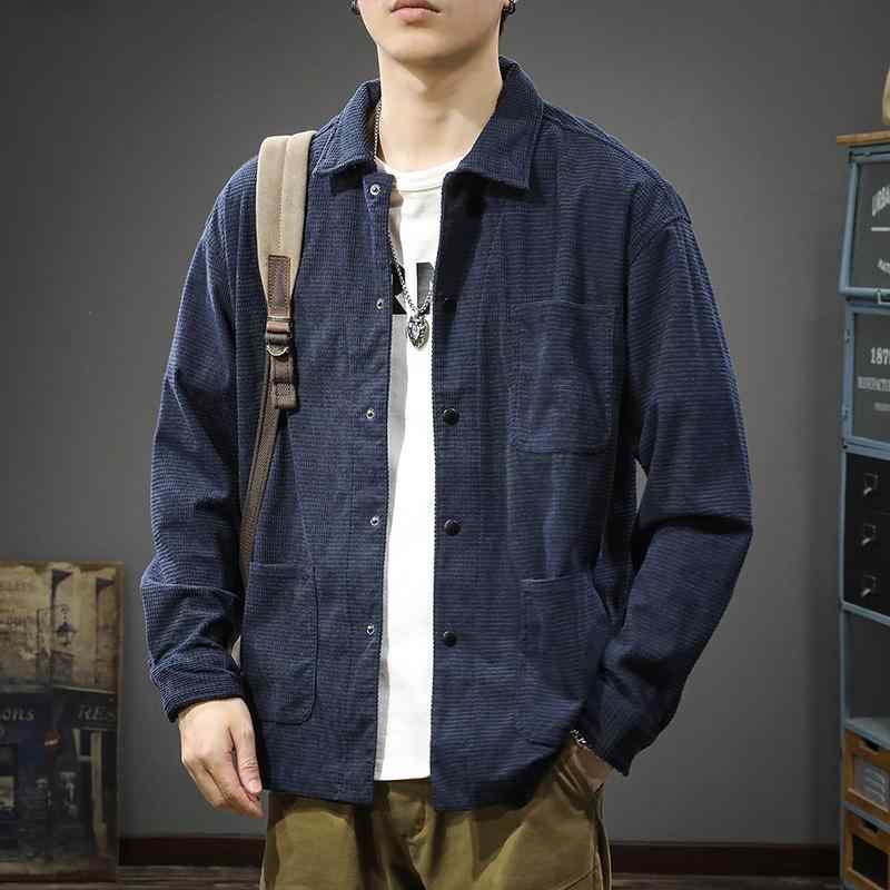 メンズ ファッション 服 オシャレ シンプル 大人 かっこいい 大きいサイズ ストリート 紳士服 秋 快適 長袖 シャツ アメリカン レトロ ワークジャケット カジュアル ジャケット