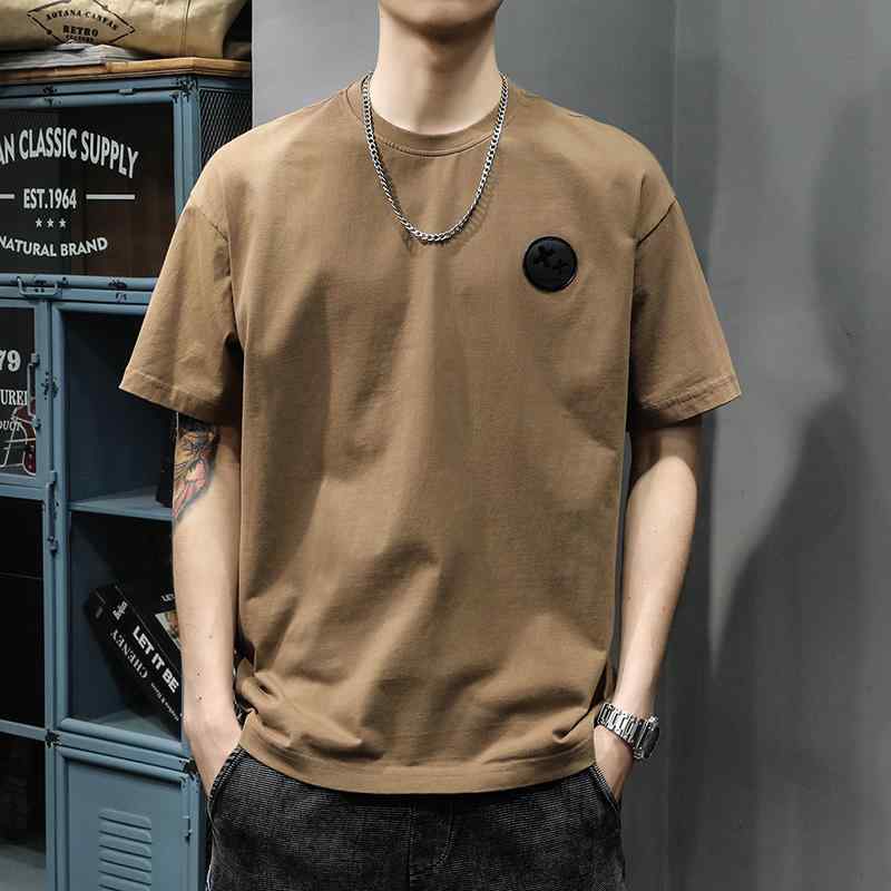 メンズ ファッション 服 オシャレ シンプル 大人 かっこいい 大きいサイズ ストリート 紳士服 アメリカン レトロ 230 グラム ヘビー 綿 半袖 T シャツ 夏 ラウンドネック
