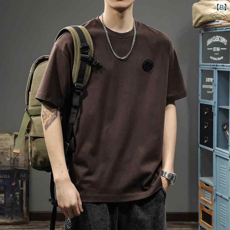 メンズ ファッション 服 オシャレ シンプル 大人 かっこいい 大きいサイズ ストリート 紳士服 アメリカン レトロ 230 グラム ヘビー 綿 半袖 T シャツ 夏 ラウンドネック
