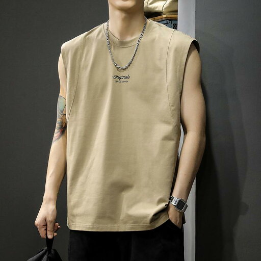 メンズ ファッション 服 オシャレ シンプル 大人 かっこいい 大きいサイズ ストリート 紳士服 250 グラム ヘビー コットン フィットネス ブロード ショルダー ベスト 夏 スポーツ ベストノースリーブ T シャツ メンズ ファッション 服 オシャレ シンプル 大人 かっこいい 大きいサイズ ストリート 紳士服 250 グラム ヘビー コットン フィットネス ブロード ショルダー ベスト 夏 スポーツ ベストノースリーブ T シャツ