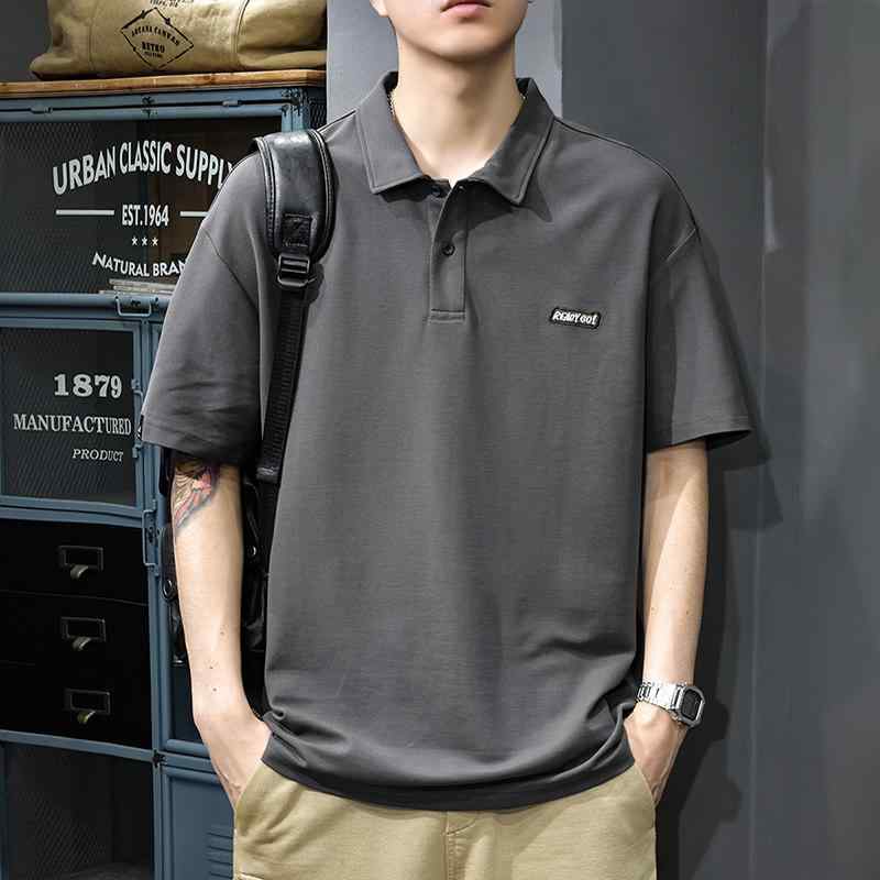 メンズ ファッション 服 オシャレ シンプル 大人 かっこいい 大きいサイズ ストリート 紳士服 ハイエンド アメリカン レトロ 半袖 ポロ シャツ ゆったり カジュアル シンプル 夏 T シャツ
