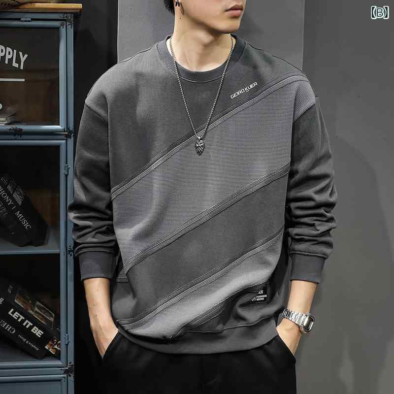 メンズ ファッション 服 オシャレ シンプル 大人 かっこいい 大きいサイズ ストリート 紳士服 アメリカン ヘビー レトロ スウェット シャツ 春秋 ファッション ラウンドネック ニット スポーツ ジャケット