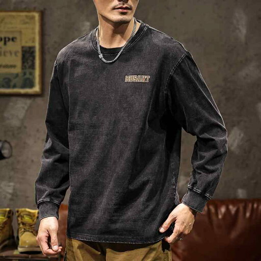 メンズ ファッション 服 オシャレ シンプル 大人 かっこいい 大きいサイズ ストリート 紳士服 コットン ヘビー 330 g ウォッシュ加工 アメリカン 長袖 T シャツ 春秋 ラウンドネック レイヤリング スウェット シャツ メンズ ファッション 服 オシャレ シンプル 大人 かっこいい 大きいサイズ ストリート 紳士服 コットン ヘビー 330 g ウォッシュ加工 アメリカン 長袖 T シャツ 春秋 ラウンドネック レイヤリング スウェット シャツ