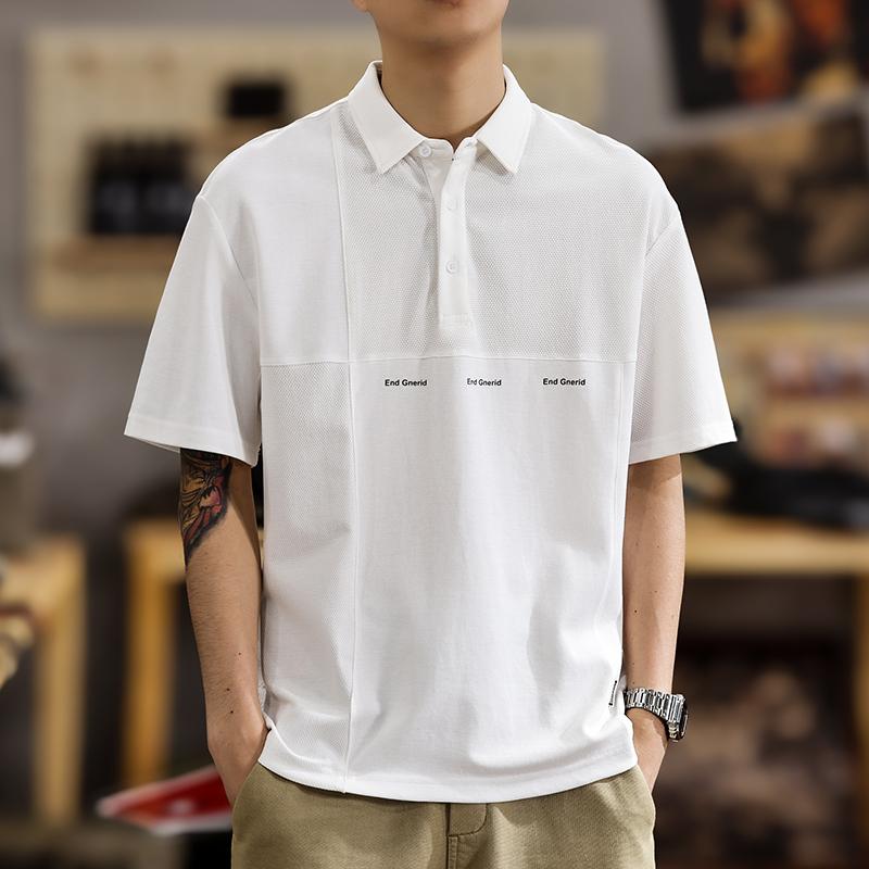 メンズ ファッション 服 オシャレ シンプル 大人 かっこいい 大きいサイズ ストリート 紳士服 アメリカン 夏 カジュアル 半袖 ポロ シャツ 通気性 トップス T シャツ