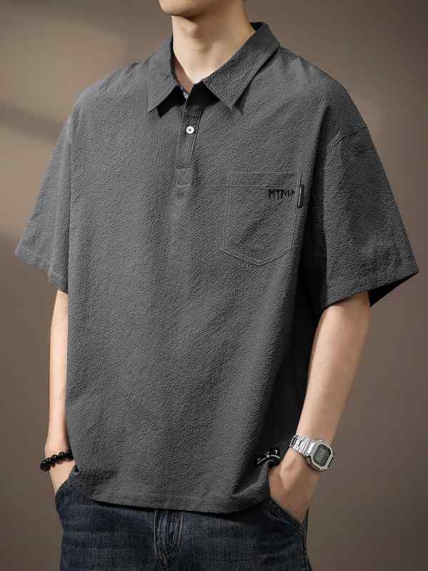 メンズ ファッション 服 オシャレ シンプル 大人 かっこいい 大きいサイズ ストリート 紳士服 ハイエンド 速乾 クール 半袖 ポロ シャツ 夏 薄手 冷感 T シャツ