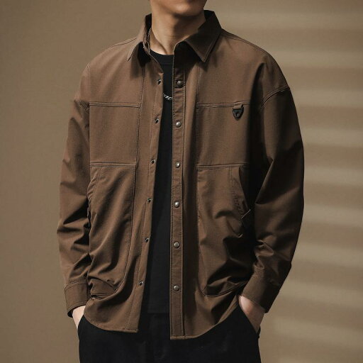 メンズ ファッション 服 オシャレ シンプル 大人 かっこいい 大きいサイズ ストリート 紳士服 アメリカン レトロ ハイエンド シルケット ワーク シャツ 春秋 アミ カーキ ジャケット メンズ ファッション 服 オシャレ シンプル 大人 かっこいい 大きいサイズ ストリート 紳士服 アメリカン レトロ ハイエンド シルケット ワーク シャツ 春秋 アミ カーキ ジャケット