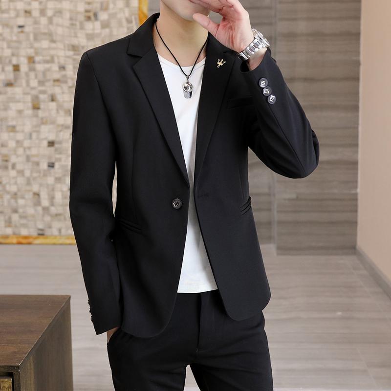 メンズ 服 シンプル ファッション オシャレ 大人 かっこいい 大きいサイズ ストリート 紳士服 ブ エコ レザー スリム カジュアル スーツ 薄手 花婿 付添 スーツ