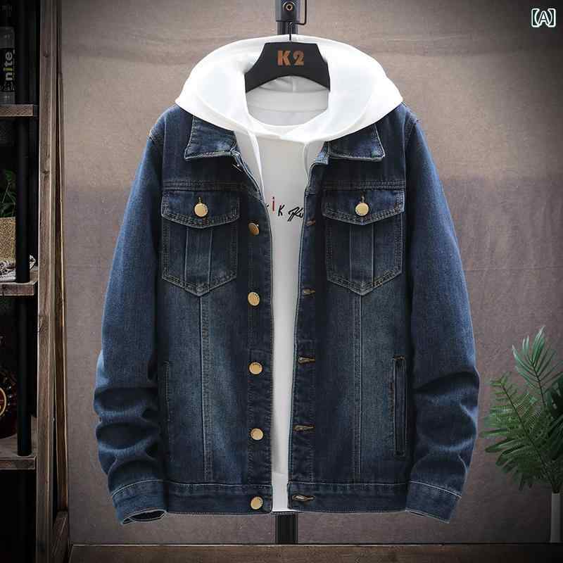 メンズ 服 シンプル ファッション オシャレ 大人 かっこいい 大きいサイズ ストリート 紳士服 デニムジャケット 薄着 春秋 カジュアル ジャケット