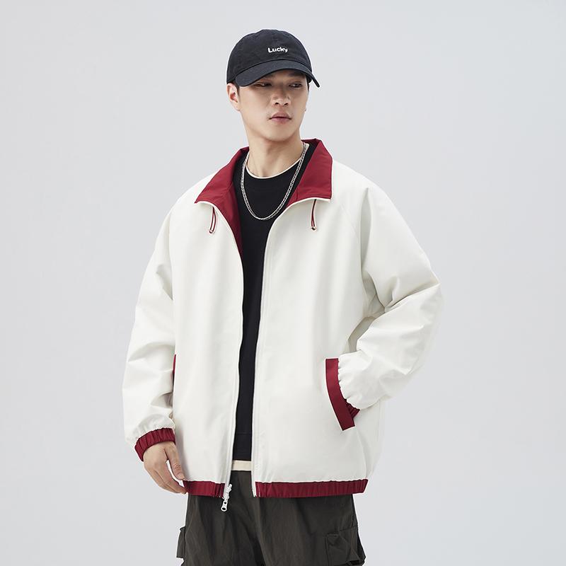 メンズ 服 シンプル ファッション オシャレ 大人 かっこいい 大きいサイズ ストリート 紳士服 秋 スタンドカラー ジャケット リバーシ..