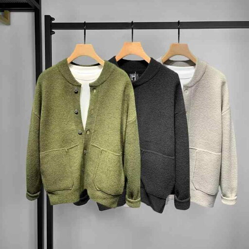 メンズ 服 シンプル ファッション オシャレ 大人 かっこいい 大きいサイズ ストリート 紳士服 ラウンドネックニットカーディガン セーター 無地 カジュアル ジャケット メンズ 服 シンプル ファッション オシャレ 大人 かっこいい 大きいサイズ ストリート 紳士服 ラウンドネックニットカーディガン セーター 無地 カジュアル ジャケット