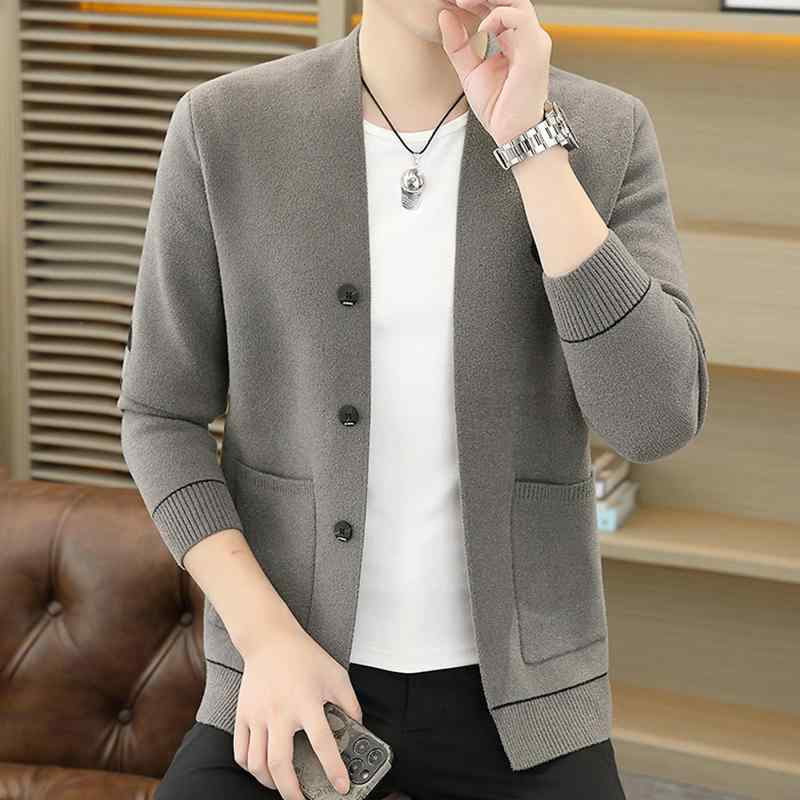 メンズ 服 シンプル ファッション オシャレ 大人 かっこいい 大きいサイズ ストリート 紳士服 セーター ジャケット ニットカーディガン ジャケット トップス ハイエンド