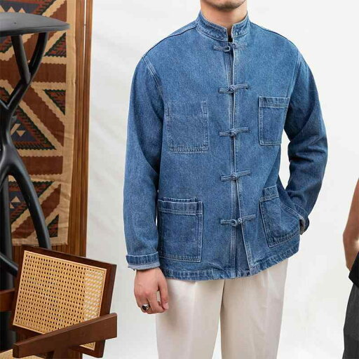 メンズ 服 シンプル ファッション オシャレ 大人 かっこいい 大きいサイズ ストリート 紳士服 マンダリン ジャケット スタンドカラー 唐 スーツ デニムバックル ファッション テクスチャー メンズ 服 シンプル ファッション オシャレ 大人 かっこいい 大きいサイズ ストリート 紳士服 マンダリン ジャケット スタンドカラー 唐 スーツ デニムバックル ファッション テクスチャー