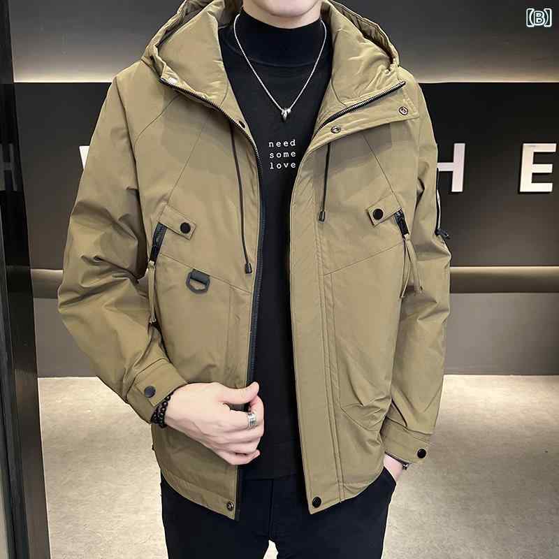 メンズ 服 シンプル ファッション オシャレ 大人 かっこいい 大きいサイズ ストリート 紳士服 ジャケット 秋冬 綿 厚手 コットンジャケット カジュアル フード キルティング トップス