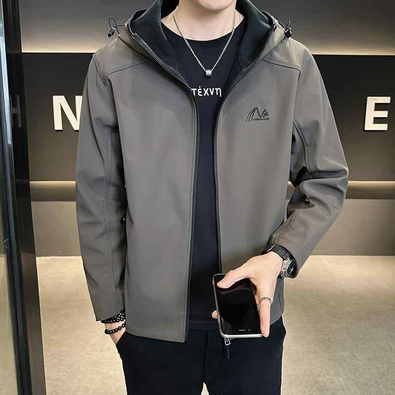 メンズ 服 シンプル ファッション オシャレ 大人 かっこいい 大きいサイズ ストリート 紳士服 フード ソフト 秋 ジャケット スリム アウトドア 防風 ジャケット