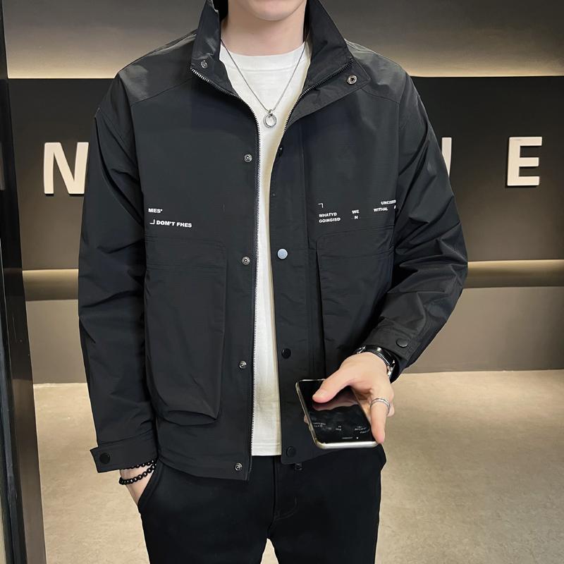 メンズ 服 シンプル ファッション オシャレ 大人 かっこいい 大きいサイズ ストリート 紳士服 春 ジャケット スタンドカラー シンプル 快適 秋 ジャケット