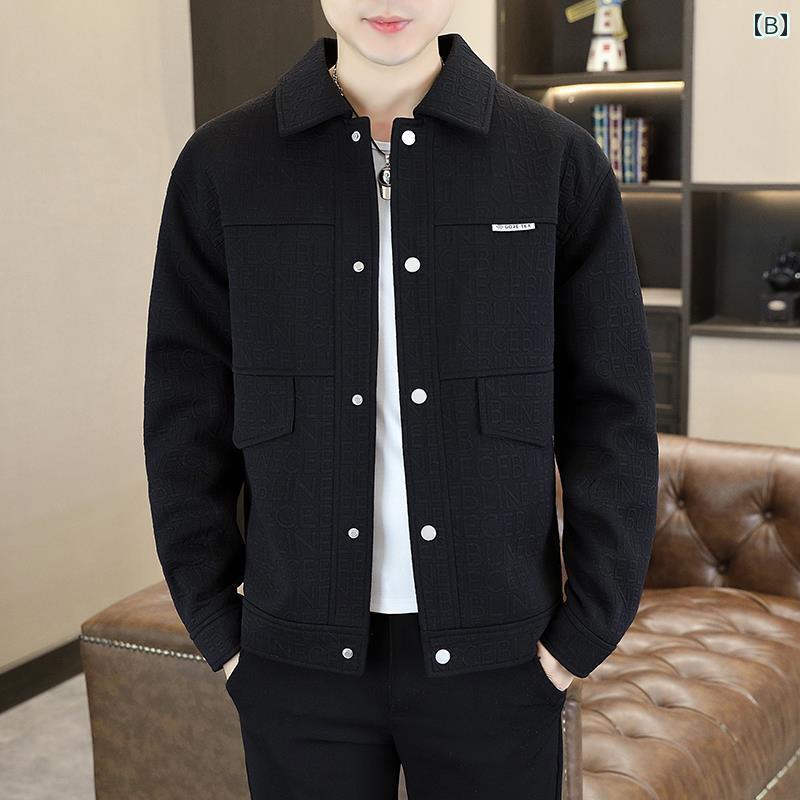 メンズ 服 シンプル ファッション オシャレ 大人 かっこいい 大きいサイズ ストリート 紳士服 秋 シンプル レター ジャケット カジュアル ハイエンド