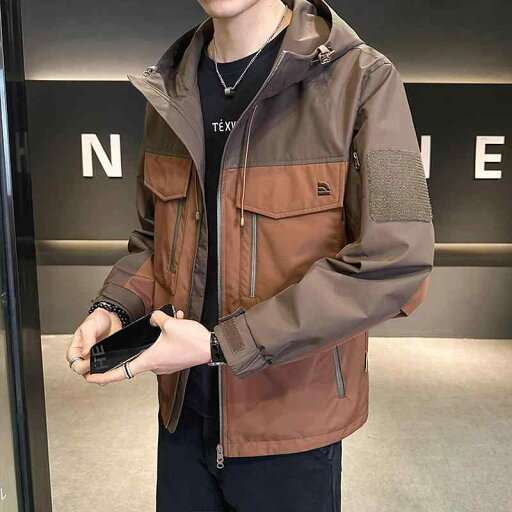 メンズ 服 シンプル ファッション オシャレ 大人 かっこいい 大きいサイズ ストリート 紳士服 ワークウェア ジャケット カラー ブロック ハイエンド メンズ 服 シンプル ファッション オシャレ 大人 かっこいい 大きいサイズ ストリート 紳士服 ワークウェア ジャケット カラー ブロック ハイエンド