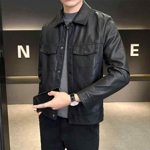 メンズ 服 シンプル ファッション オシャレ 大人 かっこいい 大きいサイズ ストリート 紳士服 エコ レザー 春秋 コート スリム ハイエンド メンズ 服 シンプル ファッション オシャレ 大人 かっこいい 大きいサイズ ストリート 紳士服 エコ レザー 春秋 コート スリム ハイエンド