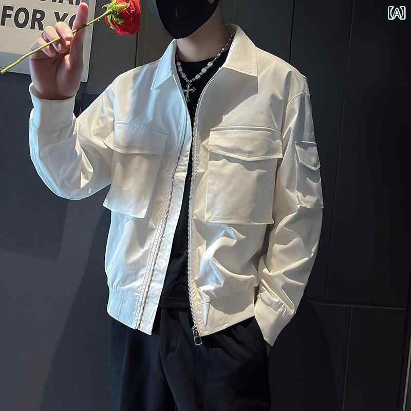 メンズ 服 シンプル ファッション オシャレ 大人 かっこいい 大きいサイズ ストリート 紳士服 ジャケット 薄型 カジュアル 秋