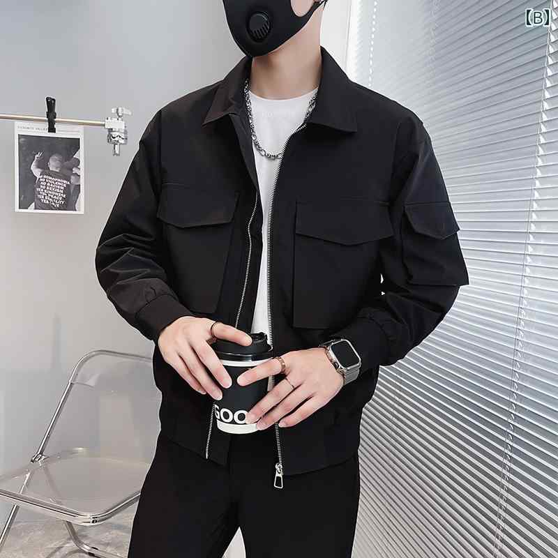 メンズ 服 シンプル ファッション オシャレ 大人 かっこいい 大きいサイズ ストリート 紳士服 ジャケット 薄型 カジュアル 秋