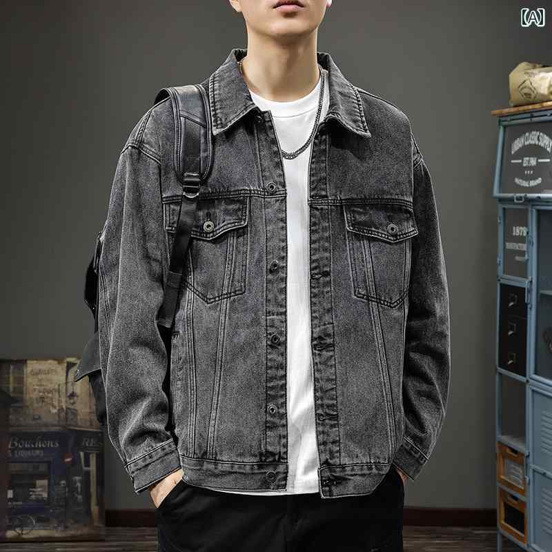 リコットのメンズ 服 シンプル ファッション オシャレ 大人 かっこいい 大きいサイズ ストリート 紳士服 秋デニムジャケット アメカジ ヘビーデューティ ジャケット トップス｜アングル2