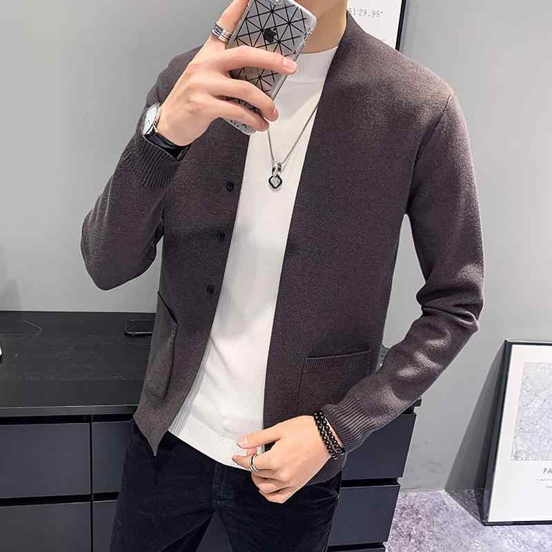 メンズ 服 シンプル ファッション オシャレ 大人 かっこいい 大きいサイズ ストリート 紳士服 春 スリムフィット カーディガン セーター アウターウェア ジャケット