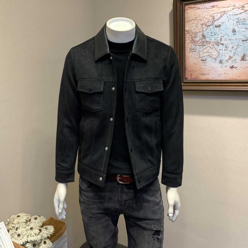 メンズ 服 シンプル ファッション オシャレ 大人 かっこいい 大きいサイズ ストリート 紳士服 秋冬 スエード PU エコ レザージャケット スリム ワークウェア 通勤 エコ レザー トップス ジャケット