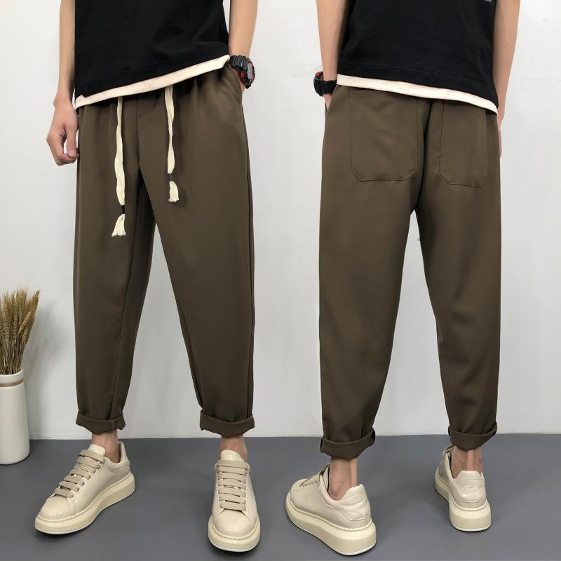Rakuten - メンズ 服 シンプル ファッション オシャレ 大人 かっこいい 大きいサイズ ストリート 紳士服 春秋 カジュアル パンツ ストレート レッグ ドレープ スーツ 九分丈 キャロット ワイド