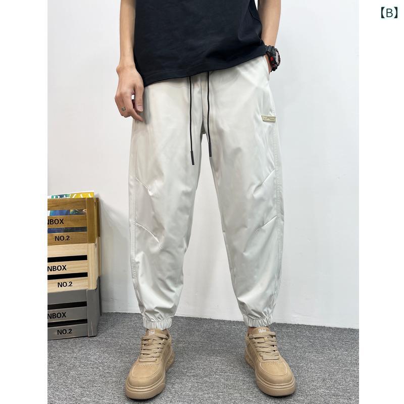 メンズ 服 シンプル ファッション オシャレ 大人 かっこいい 大きいサイズ ストリート 紳士服 夏 パンツ 薄手 速乾 パンツ ゆったり スポーツ ドレープ 冷感