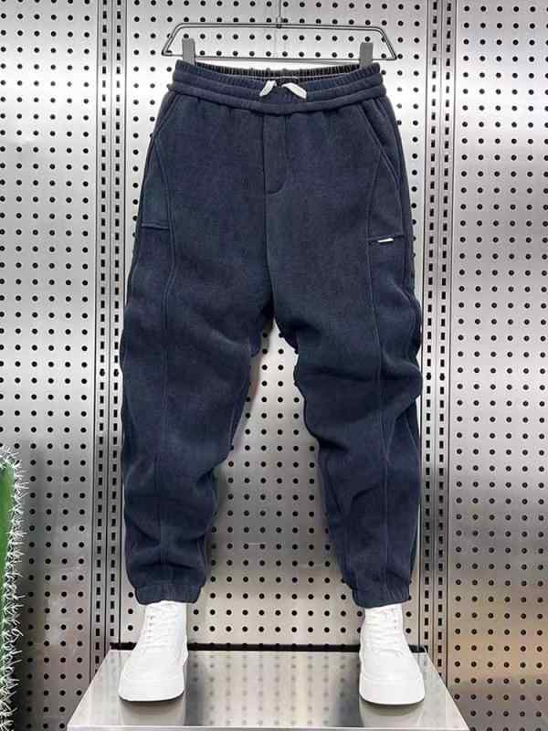 メンズ 服 シンプル ファッション オシャレ 大人 かっこいい 大きいサイズ ストリート 紳士服 秋冬 厚手 ベルベット 暖かい スウェットパンツ ズボン カジュアル ロング パンツ