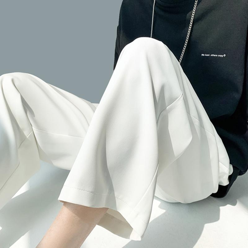 メンズ 服 シンプル ファッション オシャレ 大人 かっこいい 大きいサイズ ストリート 紳士服 ホワイト ドレープ 冷感 パンツ 夏 薄手 ..