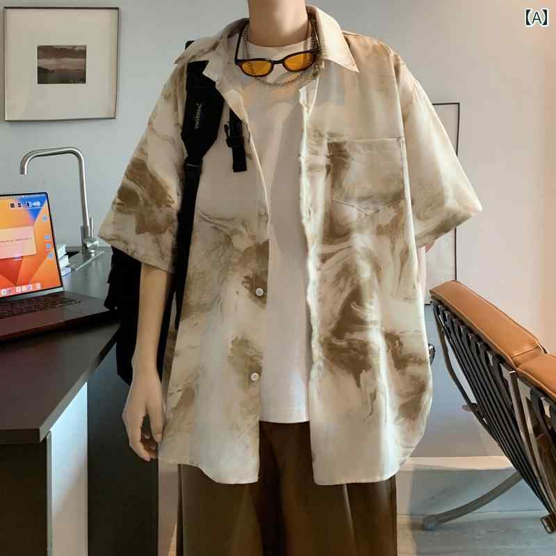 メンズ 服 シンプル ファッション オシャレ 大人 かっこいい 大きいサイズ ストリート 紳士服 夏 速乾 冷感 半袖 シャツ 薄手 軽 ゆったり 七分袖 ジャケット