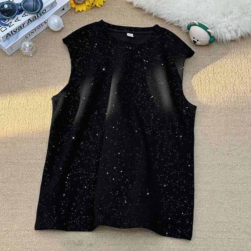 メンズ 服 シンプル ファッション オシャレ 大人 かっこいい 大きいサイズ ストリート 紳士服 カスミソウ ノースリーブ T シャツ 夏 アメリカン スポーツ チョッキ