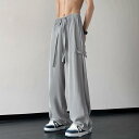 メンズ 服 シンプル ファッション オシャレ 大人 かっこいい 大きいサイズ ストリート 紳士服 サイド ストラップ 冷感 パンツ ファッション アメリカン ストレッチ カジュアル 夏 ストレート 速乾