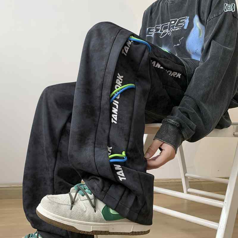 メンズ 服 シンプル ファッション オシャレ 大人 かっこいい 大きいサイズ ストリート 紳士服 タイダイ柄 ダーティー スウェットパンツ アメリカン ドローストリング パンツ カジュアル ストレート ヘビースウェット